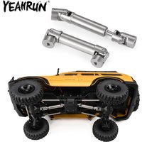 YEAHRUN 2PCS Stainless Steel Center Drive Shafts D-shaped Holes for 1/18 RC Crawler FMS FCX18 LC80 Upgrade Parts