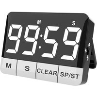 Kitchen Timer, Digital Kitchen Timer Countdown with Large LED Display, Count UP Countdown Magnetic Countup Timer for Cooking