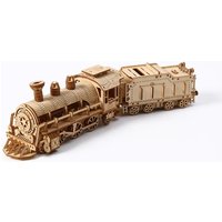 1/72 3D Retro Train Model Toys Teens & Adults Mechanical Creative Drawing Building Block Set for Gift Montessori DIY Wood Puzzle