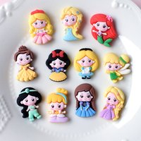11/110PCS cartoon cute princess resin jewelry accessories accessories cream glue DIY material hairpin