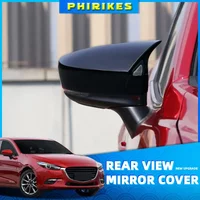 ABS Carbon fibre For Mazda 3 Axela 2014 2015 2016 2017 2018 Accessories Car rearview mirror cover frame Cover Trim Car Styling
