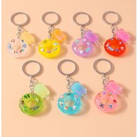 Cute Rein Simulation Swim Ring Keychain Ice Cream Key Rings Pendants for Key Holder Women Girls Handbag Decor Jewelry Gifts