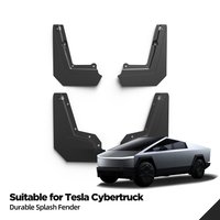 For Tesla Cybertruck 2024-2026 Rear Wheel Mud Flaps Car Modification Accessories Splash Guard Mud Fenders Kit 4Pcs