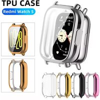 Silicone Cases For Xiaomi Redmi Watch 5 Active/Lite Screen Protector Case TPU All-Around Protective Bumper Cover Shell Accessory