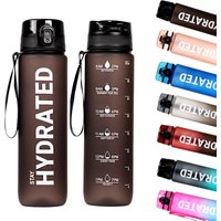 1000ml Gradient Sports Water Bottle with Time Marker - Leak-Proof, Durable PC Material for Cycling, Running & Fitness
