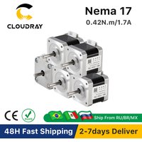 Cloudray Nema 17 Stepper Motor 0.42N.m 1.7A 2 Phase 40mm Stepper Motor 4-lead for 3D printer CNC Engraving Milling Machine