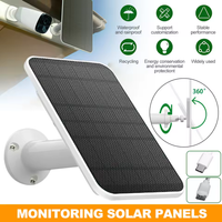 5V 30W Solar Panel Micro USB+Type-C 2in1 Outdoor Solar Charging Panel 9.8Ft Charging Cable for Security Camera for Eufycam 3C/2C