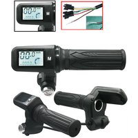 Electric Bike Throttle Handlebar 24-72V Electric Scooter Bicycle Grip Handlebar With LED Display Supports 3-speed Speed Adjust
