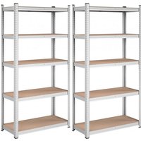 5 Tier Heavy Duty Steel Shelving Storage Rack 875kg Adjustable Boltless Metal Shelves For Garage Warehouse Shed Home Office