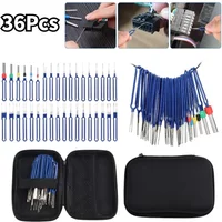 18/36Pcs Terminal Removal Tool Kit Depinning Tool Electrical Connector Pin Removal Car Optional Wire Terminal Removal Tools