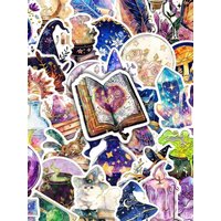 AliExpress NONE 60Pcs Cute Art Magic Witch Gothic Aesthetic Stickers Crystal Moon Cartoon Sticker DIY Guitar Phone Laptop Bike Decals