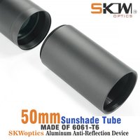 SKWoptics-Anti-Reflective Optical Scope M55X0.75, Sunshade Tube, 50mm, aluminium