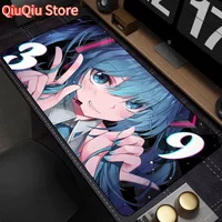 Popular virtual diva H-Hatsune Cute Miku Mouse Pad Non-Slip Rubber Edge Locking Mousepads Game Play Mat for Notebook PC Computer