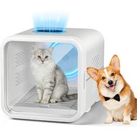 Automatic Pet Hair Dryer Box,Powerful Motor Fans Blower for Cats and Small Dogs,360° Drying,Temperature Control,Self-Dryer Boxes