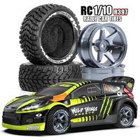 1/10 4pcs RC On-Road Drift Racing Car Metal Wheel Rim Wheel Hubs tires for TT01 FW06 XV01 XV02
