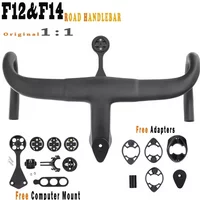 AliExpress NONE 2025 New T1000 Carbon Road Bike Handlebar 390g Ultra Light Integrated Aero Bar w/Computer & Camera Mount for Road Racing Bicycle