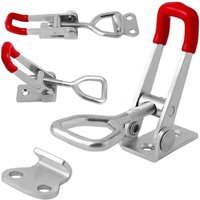 Adjustable Door Bolt Type Toggle Latch, Quick Release Toggle Clamp Lock Catch Buckle Holding Clamp Fastener for Tool Box Cabinet