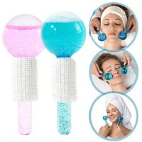 2Pcs Ice Globes Facial Massager Cryo Roller forNeck Eyes Dark Circles Relief Anti-Puffiness Skin Care Gua Sha Cooling BeautyTool