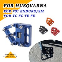 Motorcycle Folding Rear Brake Pedal Step Tip Plate For Husqvarna 125 250 350 450 501 TC FC TE FE 701 ENDURO 701 SUPERMOTO SM