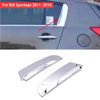 Car Rear Triangular Window Trim Cover for KIA Sportage 2011 2012 2013-2016 Door Belt Chrome C Pillar Cover Chromium Styling