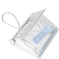 A7 Refillable Notebook Clear PVC Loose Leaf Notebook Tri-Fold Accordion Journal Aesthetic Pocket Planner Notebook