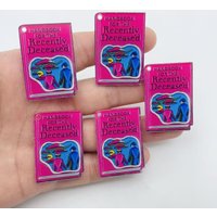 10 pieces of acrylic cartoon book jewelry suitable for jewelry making earrings necklaces bracelets pendants mobile phone DIY acc