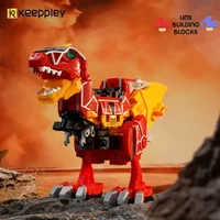 Super Beast Electric Team Building Blocks Tyrannosaurus Model Assembly Building Blocks Strong Dragon God Dinosaur Toy Gift