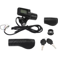 AliExpress NONE 805 LCD Display Panel Throttle Grip Set Electric Bike Scooter Twist Half Throttle Grip with LCD Panel for 22.5mm Handlebars