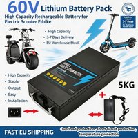 2000W Halei 60V 60Ah Lithium-Akkupack, wiederaufladbarer Li-Ionen-Akku für Harley Elektroroller, E-Bike, Motorrad, EU-Lagerbestand, Versand aus Polen