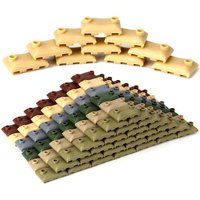100pcs Sandbag Building Block Toy, Multifunctional Sandbag Obstacle Trench Bricks Military Scene Accessories Model Gift For Kids