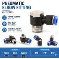 10/50/200PCS Pneumatic Straight Connector BSPT Thread External Hex Air Hose Fitting 1/8-1/2 Inch for Air Compressor