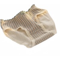 1 Pack Women Ultra-Soft Cotton Briefs Ditsy Floral Gingham Panties Ladies Sexy Lingerie Breathable Mid Rise Underwear M-4XL
