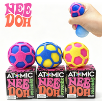 Needoh Atomic Squeeze Ball Stress Relief Anxiety Calming Sensory Play Toy Fidget Lightweight Carry Autism ADHD Party Gift Toy