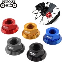 MUQZI 2PCS Hub Axle Nuts M9*1.0 M10*1.0 M10*3/8 Bike Wheel Flanged Screw