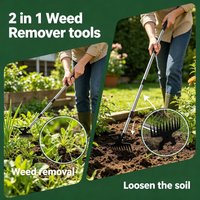Dualpurpose Hoe Weeding Shovel Rake Garden Weeding Rake Cultivator Hoe Sharpened Hoe For Garden Heavy Duty Stand Weeding Tool
