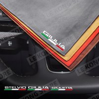 For Alfa Romeo Giulietta Stelvio Giulia Italian Flag Logo Cleaning Drying Cloth Car Wash Towel Soft Wash Double Layer Rags