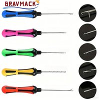 Wholesale Baiting Needle Set Non-slip Handle Bait Threading Drilling Long Needle For Carp Reverse Bottom Rig Fishing Tackle