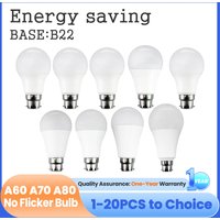 1-20PCS LED Bulb Lamps 24W 8W 9W 10W 12W 15W 18W B22 Light Bulbs 220V 110V Warm Lighting for Foyer LivingRoom Decor Lampara Led