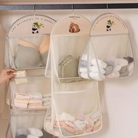 Large Capacity Storage Net, Dormitory Wardrobe, Socks Underwear Hanging Bag, Multilayer Breathable Mesh Pocket Door Storage Bag