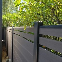 Easy-installed Outdoor DIY Home Door Garden Wood Composite 6x6 Feet WPC Fence Panels With Aluminum Post