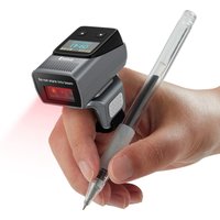 Skaner kodów kreskowych Eyoyo EY-038 z obsługą Bluetooth i mini wyświetlaczem – bezprzewodowy czytnik kodów kreskowych 1D lub 2D, szybkie i dokładne skanowanie, kompatybilny z iPadami, iPhone’ami i