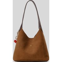 Fashion Large Capacity Faux Suede Tote Bag Cherry Deco Women Shoulder Bags Vintage Composite Bag Big Handbags 2025