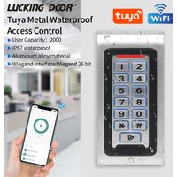 Lecteur de contrôle d'accès de porte RFID rétro4.2 étanche, clavier en métal, application Tuya, 2.4G, WiFi, IP68, 2000 utilisateurs, 125KHz, contrôleur d'accès de carte