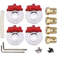 4PCS Metal Brake Disc Caliper Tire Modification for WPL D12 MN99 MN90 WPL C24 C34 RC Car Spare Parts Upgrade