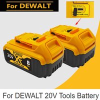 8.0Ah NEW 20V Rechargeable Original Batteries,For DEWALT DCB184 DCB181,DCB182 DCB200 Replacement Batteries+Type-c Port