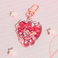 VOCAL Cute Anime Girl Kasane Teto Acrylic Keychain - Cute Teto Flavor Spoken For Charm, Double Sided Anime Pendant for Fans