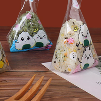 100 Pcs Cute Cartoon Triangle Rice Ball Packing Bag Seaweed Sushi Mould Bag Sushi Bento Accessories Seaweed Rice Ball Sushi Bag