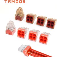 50/100 PCS 4 holes Wire Connector Universal Splitter Wiring Cable Quick Wiring Electrical Connector Push-in Home Terminal Block
