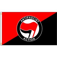 60X90CM 90X150CM Antifascist Action Flag Banner for Indoor Outdoor Decoration, Home Decoration, Outdoor Decoration