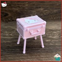 Hello Kitty Dollhouse Miniature Vanity Case Micro Makeup Set Pretend Play Toy Accessory For Dollhouse Decor Girls